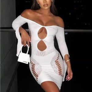 Sexy White Mesh Dress 🐚
